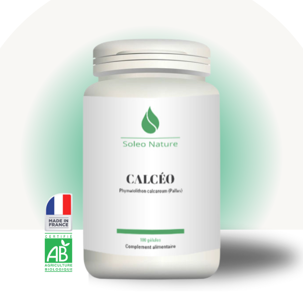 Calcéo - 100 gélules, un mélange puissant pour la santé osseuse. Lithothamne, cartilage de raie et dolomite. Renforce les os, combat l'ostéoporose, soulage les douleurs articulaires, anti-acide.
